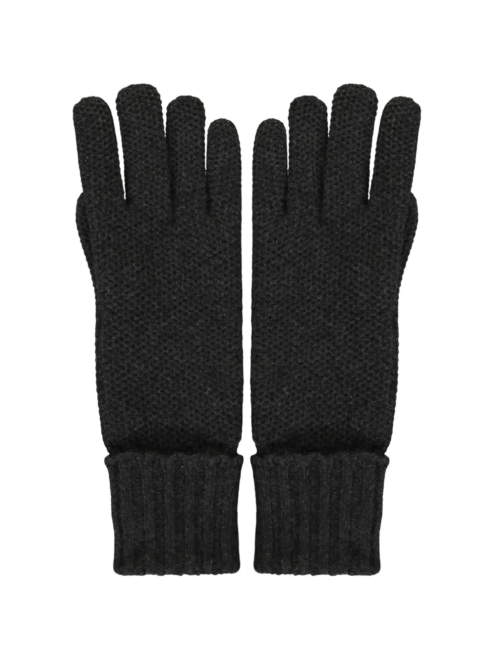 Moorer Ribbed-trim Gloves In Gray