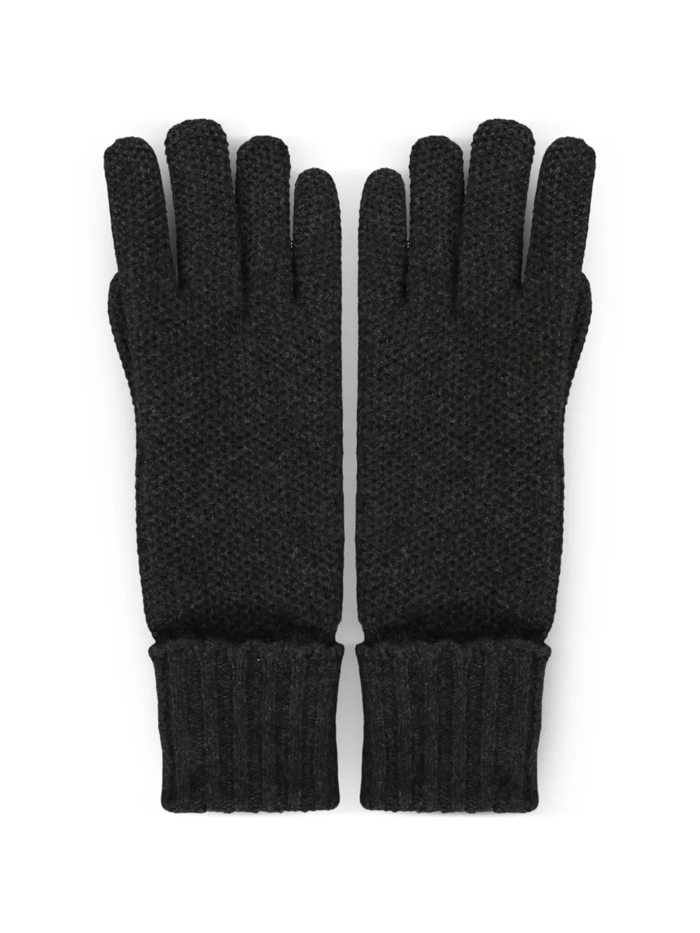Moorer Handschoenen met geribbelde afwerking Grijs