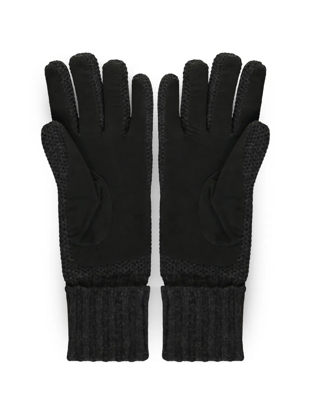 Moorer Handschoenen met geribbelde afwerking Grijs