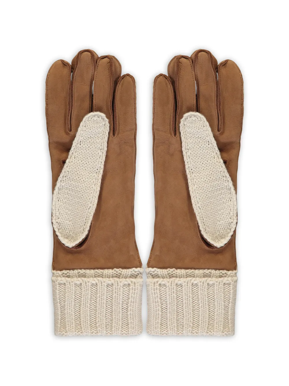 Moorer Kabelgebreide handschoenen Beige