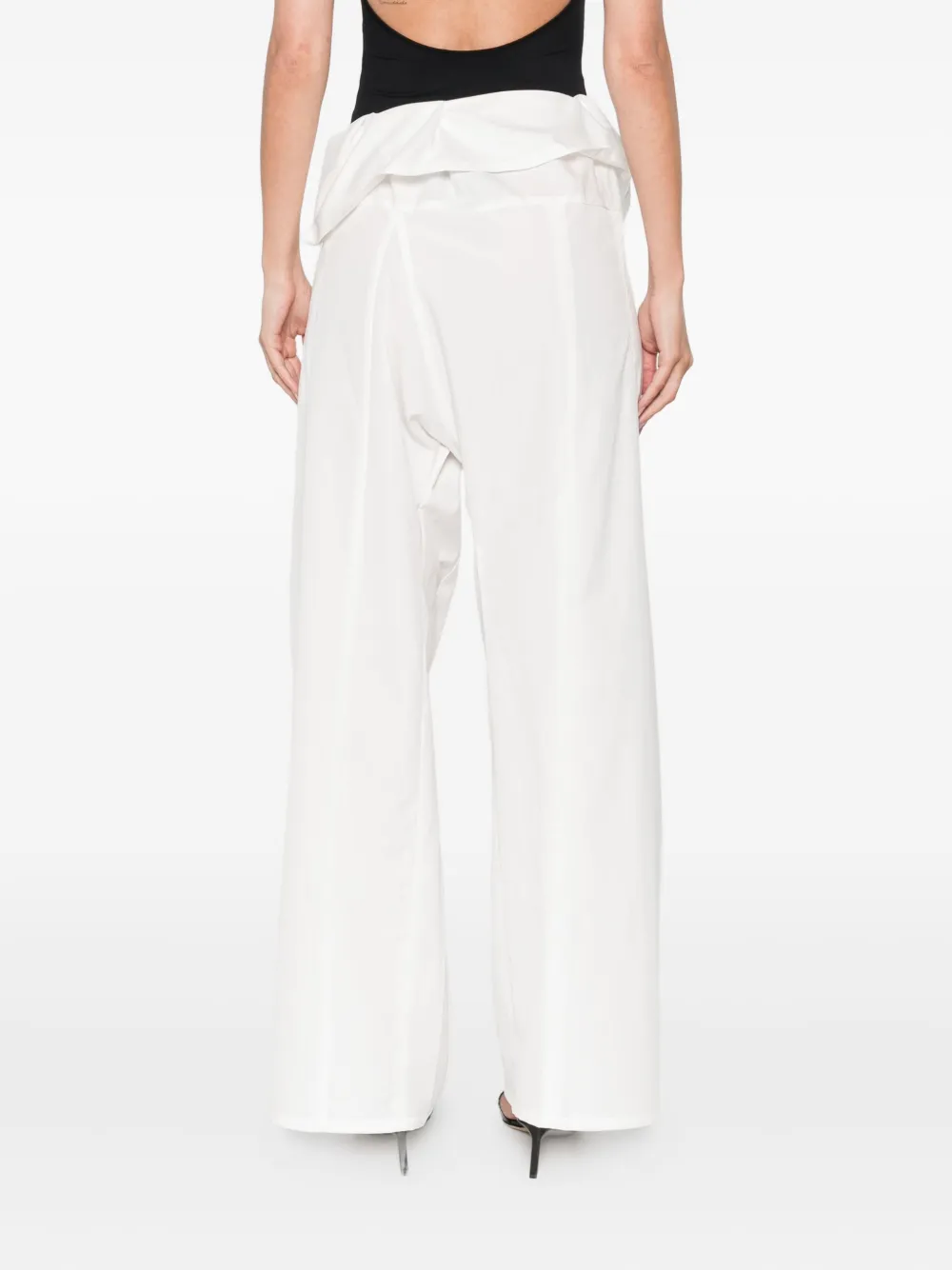 WARDROBE.NYC Broek met wijde pijpen Wit