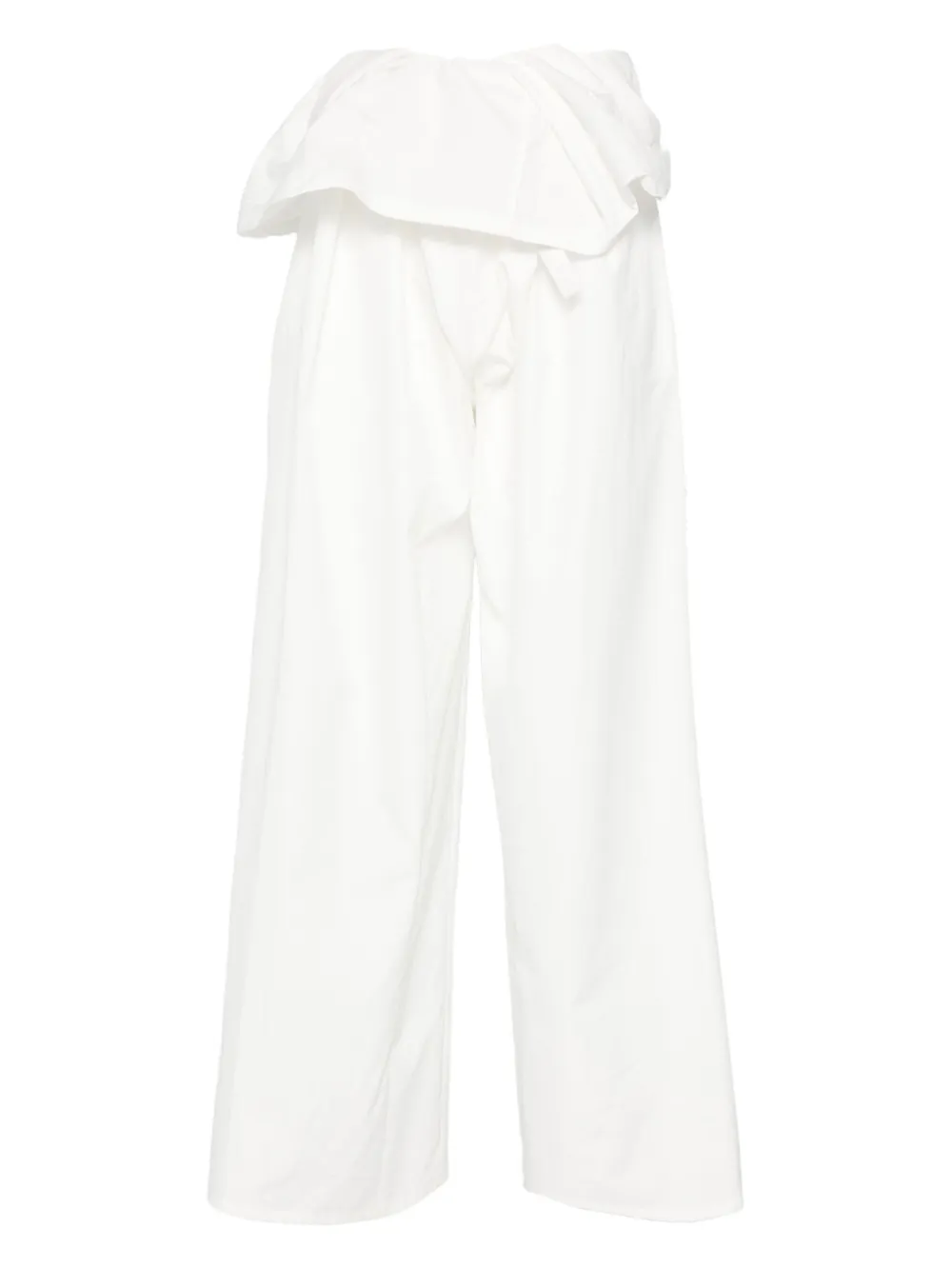 WARDROBE.NYC Broek met wijde pijpen Wit