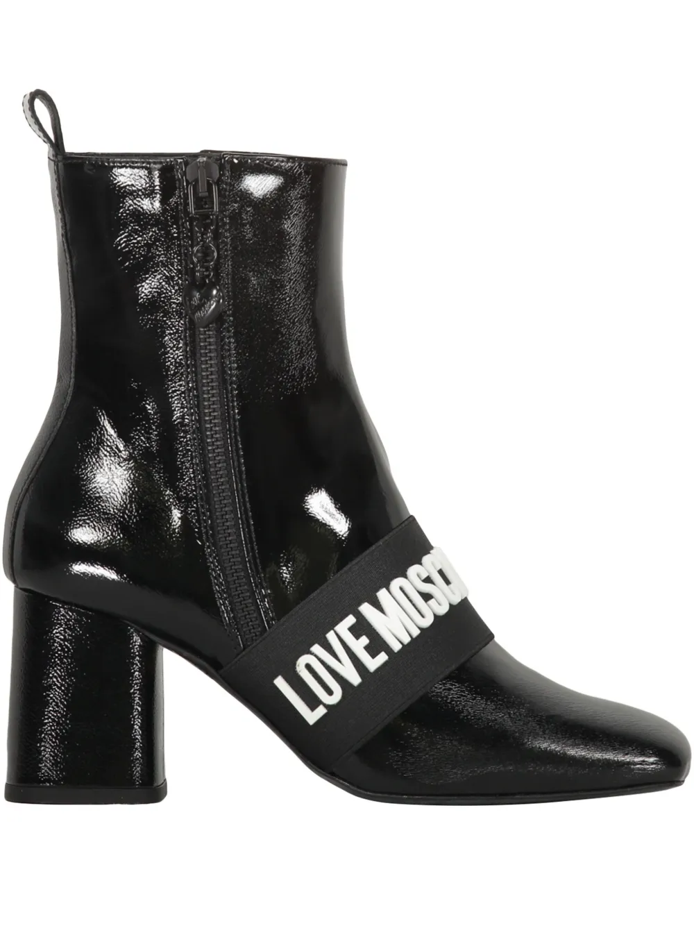 Love Moschino logo-embellished ankle boots Black