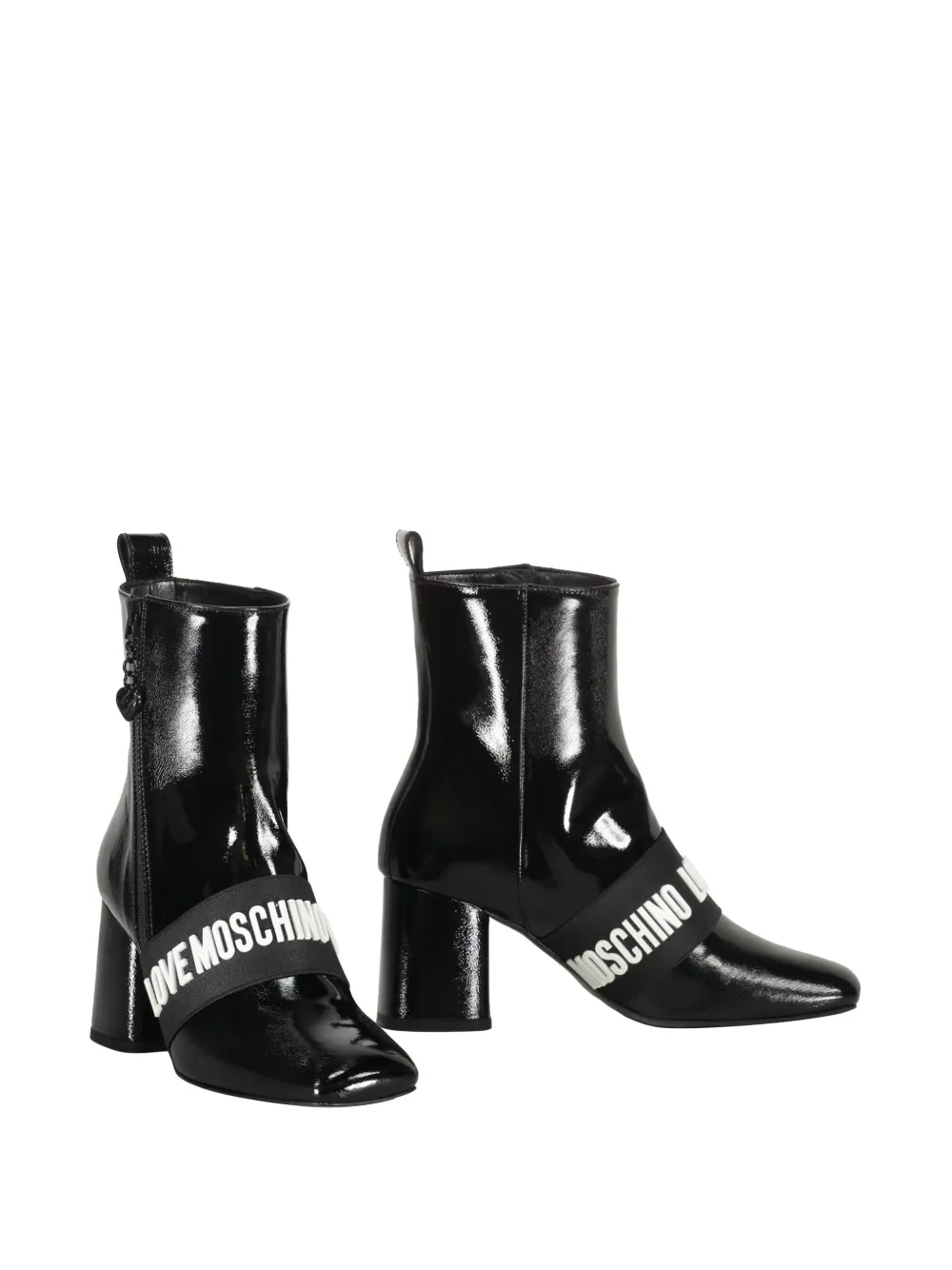 Love Moschino logo-embellished ankle boots Black