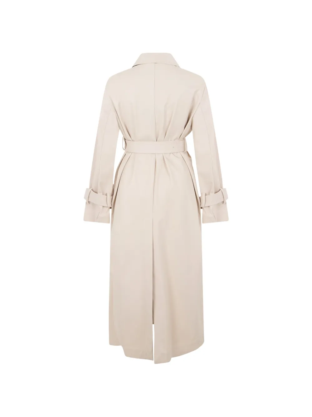 Moorer Avorio belted button-up trench coat Beige