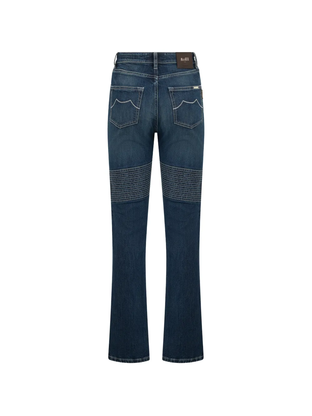 Moorer Jeans met vijf zakken en bikerstijl Blauw