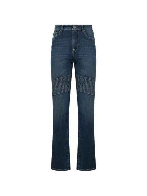 Moorer biker-style five-pocket jeans