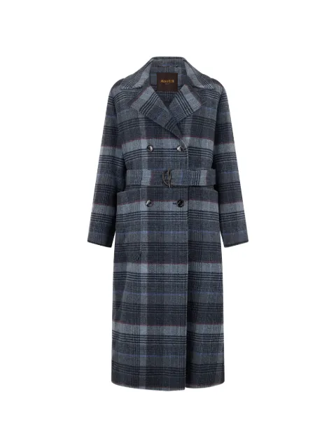 Moorer Malaika-Ach check belted coat