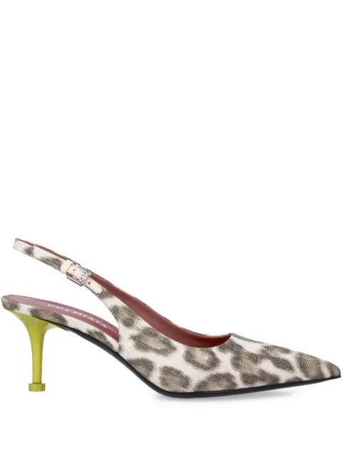 Premiata leopard-print slingback pumps