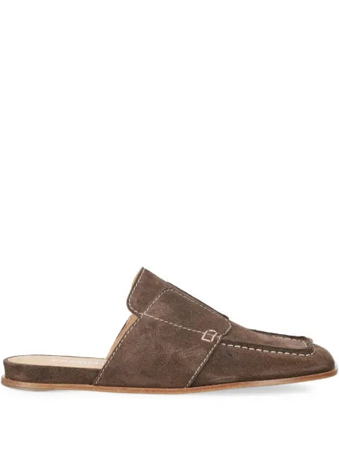 Premiata mules de gamuza
