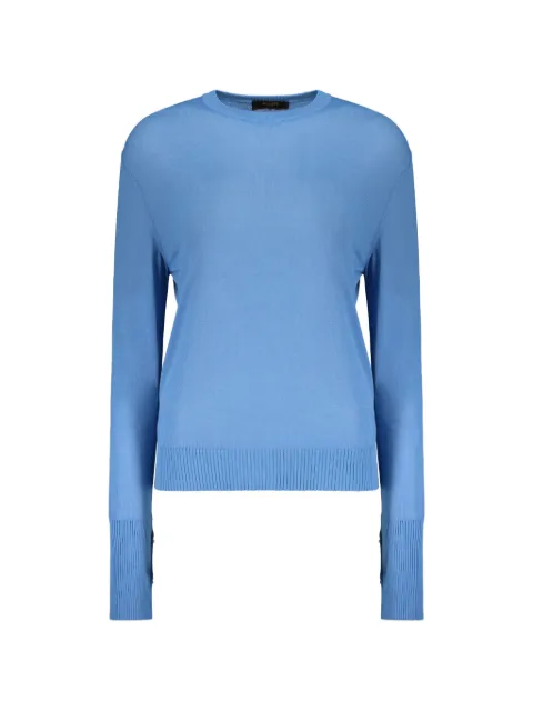 Moorer button-detail ribbed-trim sweater