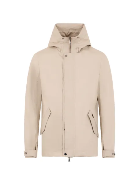 Moorer beige hooded jacket