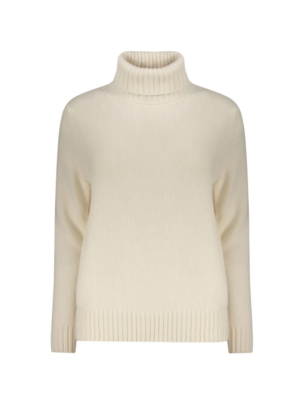 Moorer roll-neck knitted sweater - Weiß