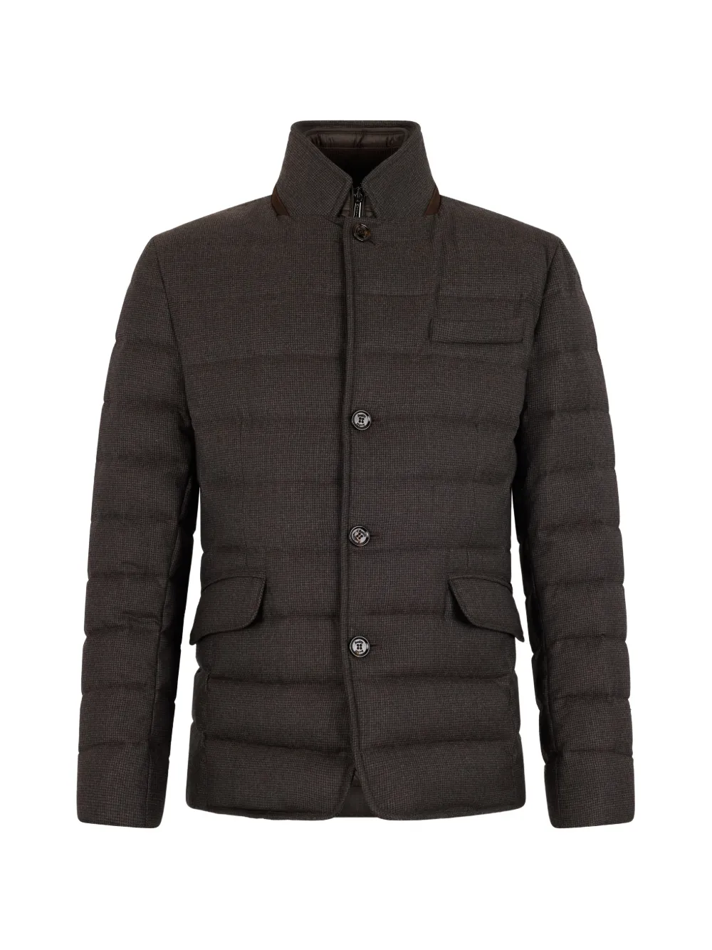 Moorer button padded jacket - Braun