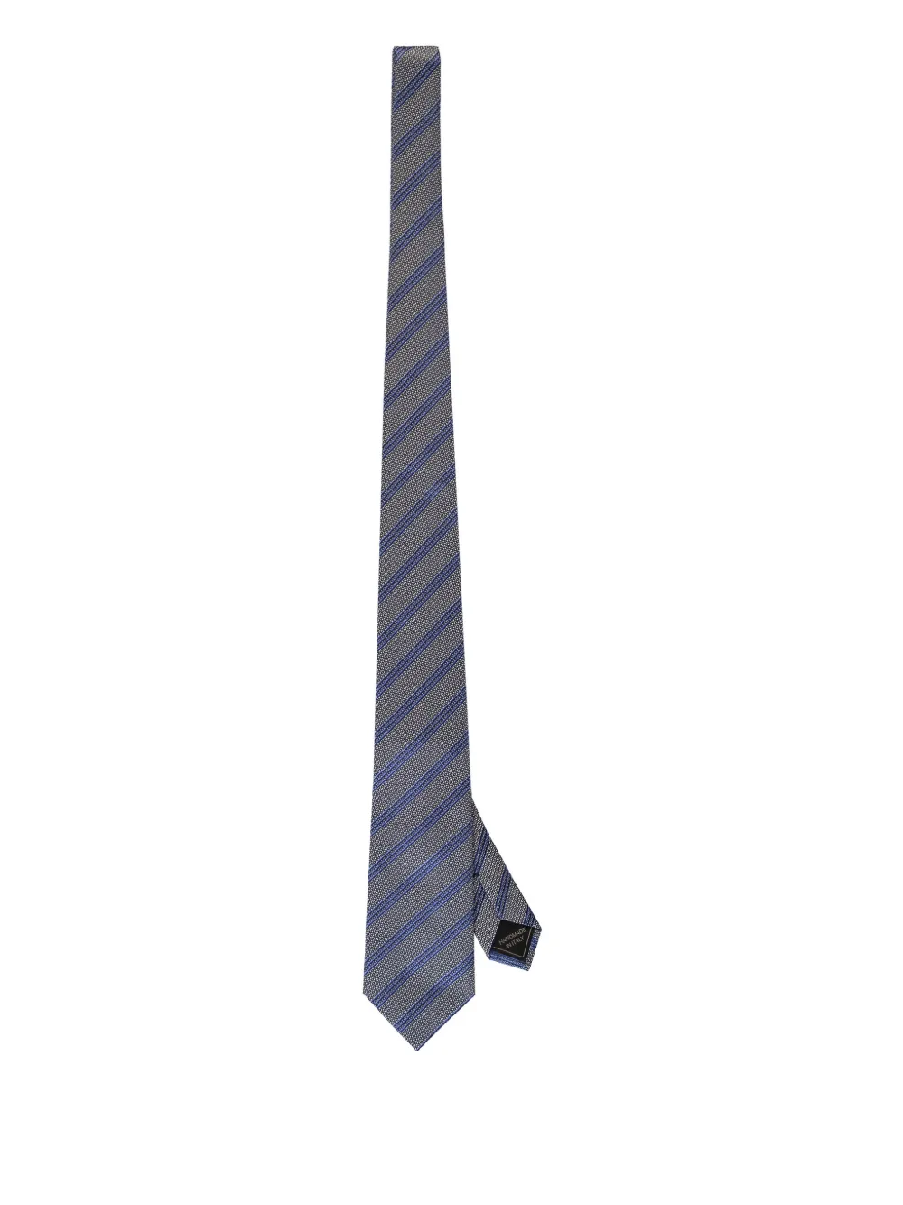 Brioni striped silk tie Blauw