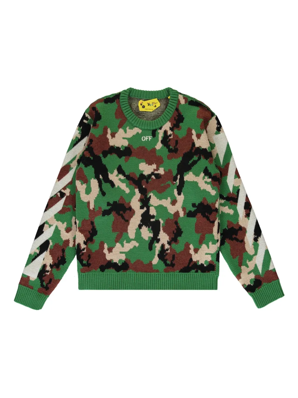 Off-White Kids Trui met camouflage-patroon Groen