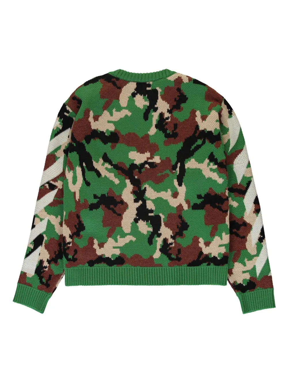 Off-White Kids Trui met camouflage-patroon Groen