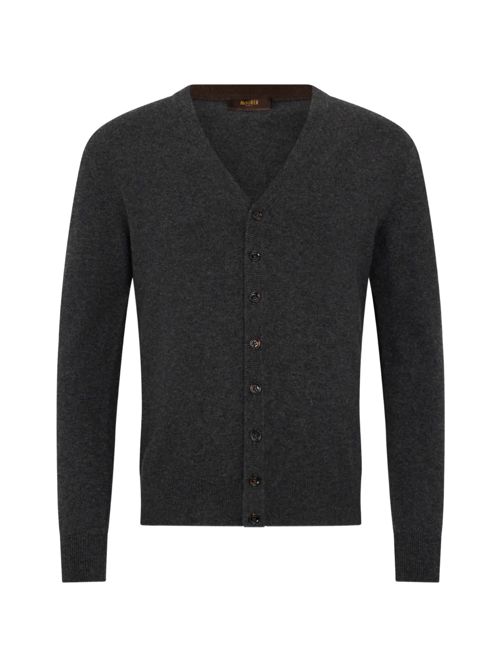 Moorer Ribbed Cardigan In Black