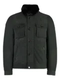 Moorer fur-collar buttoned jacket - Green