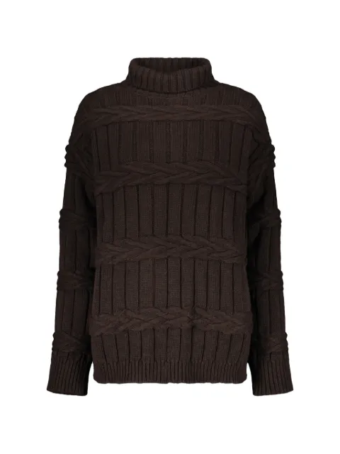 Moorer cable-knit roll-neck sweater