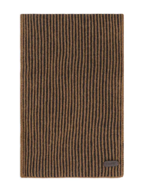 Moorer ribbed striped scarf