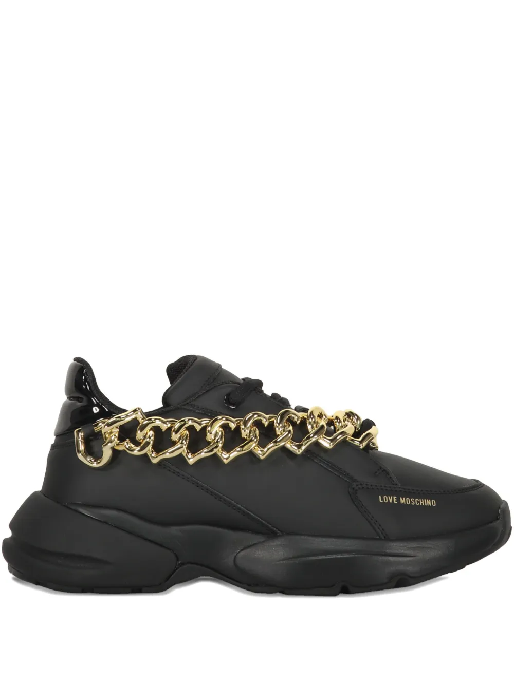 Love Moschino chain-link sneakers Black