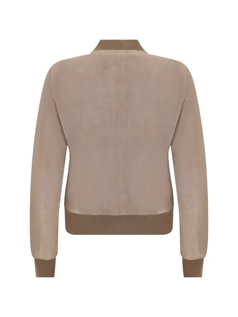 Moorer Suède bomberjack met rits Beige