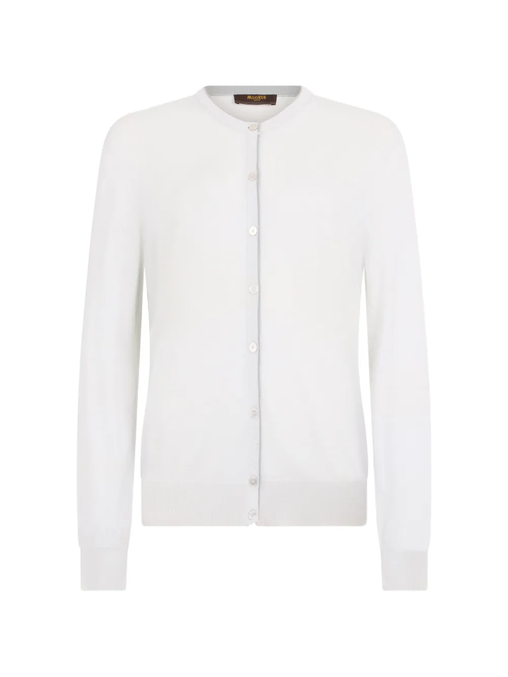 Moorer Button Cardigan In White