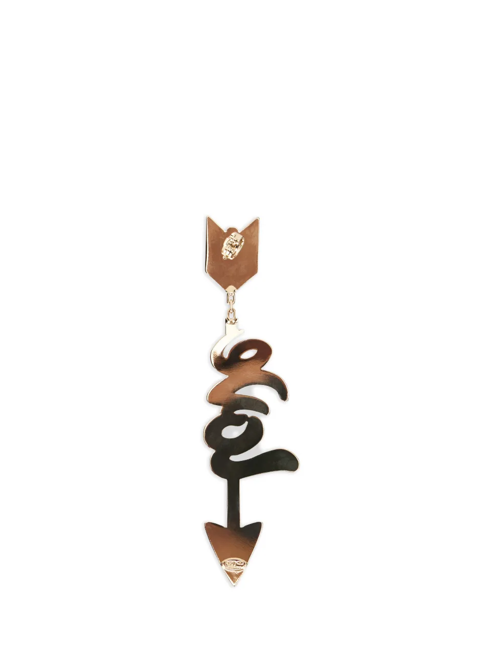  Red(v) Arrow-embellishment Earrings - Gold 