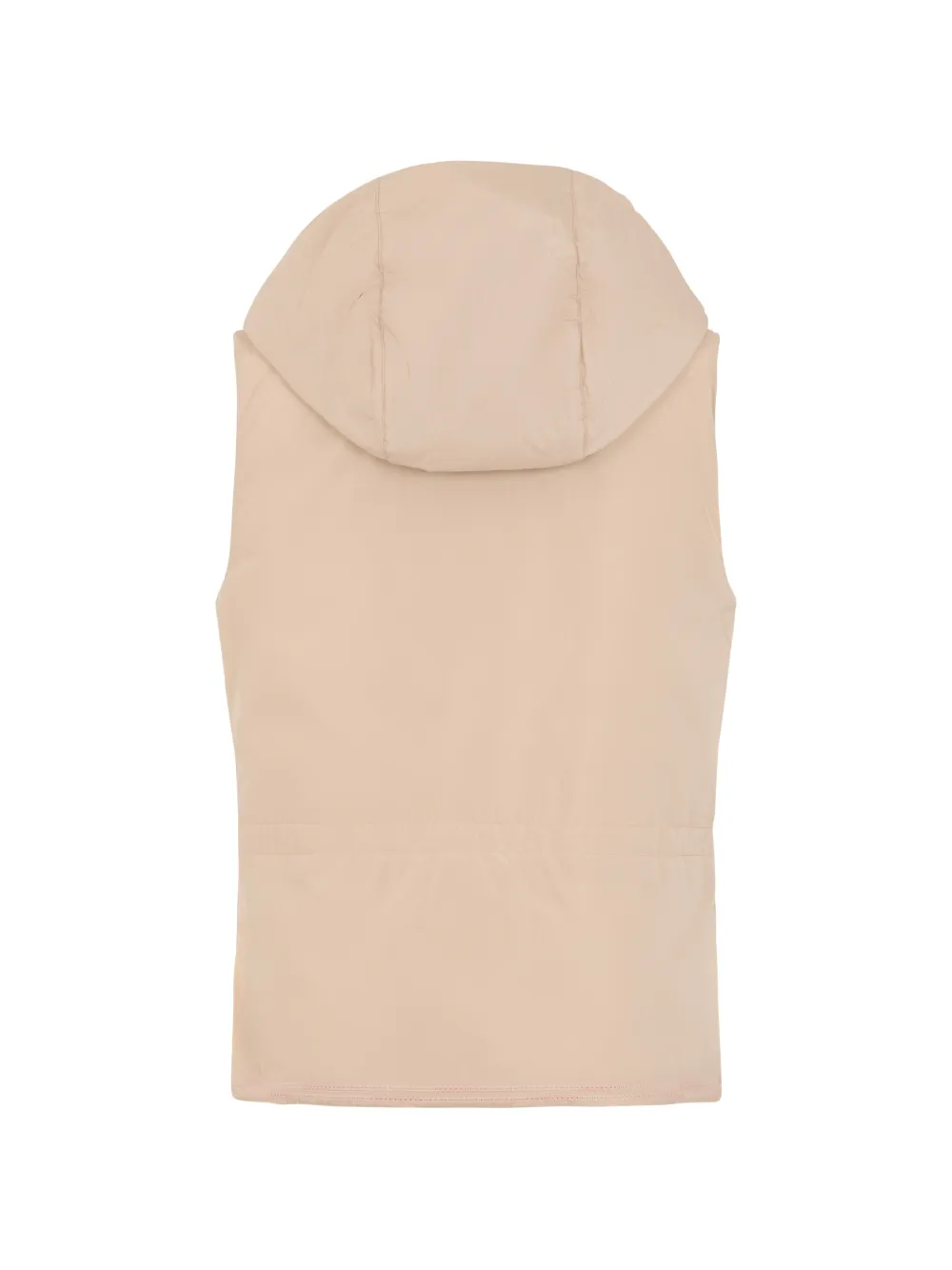Moorer Gilet met borduurwerk en capuchon Beige