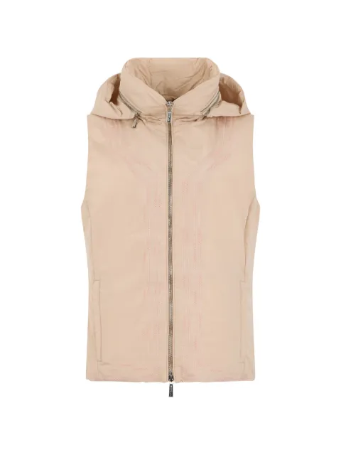 Moorer embroidered hooded gilet