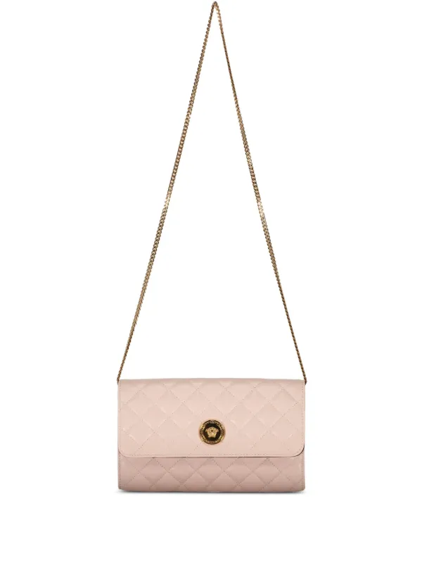 Versace Quilted Clutch Bag Pink FARFETCH IN