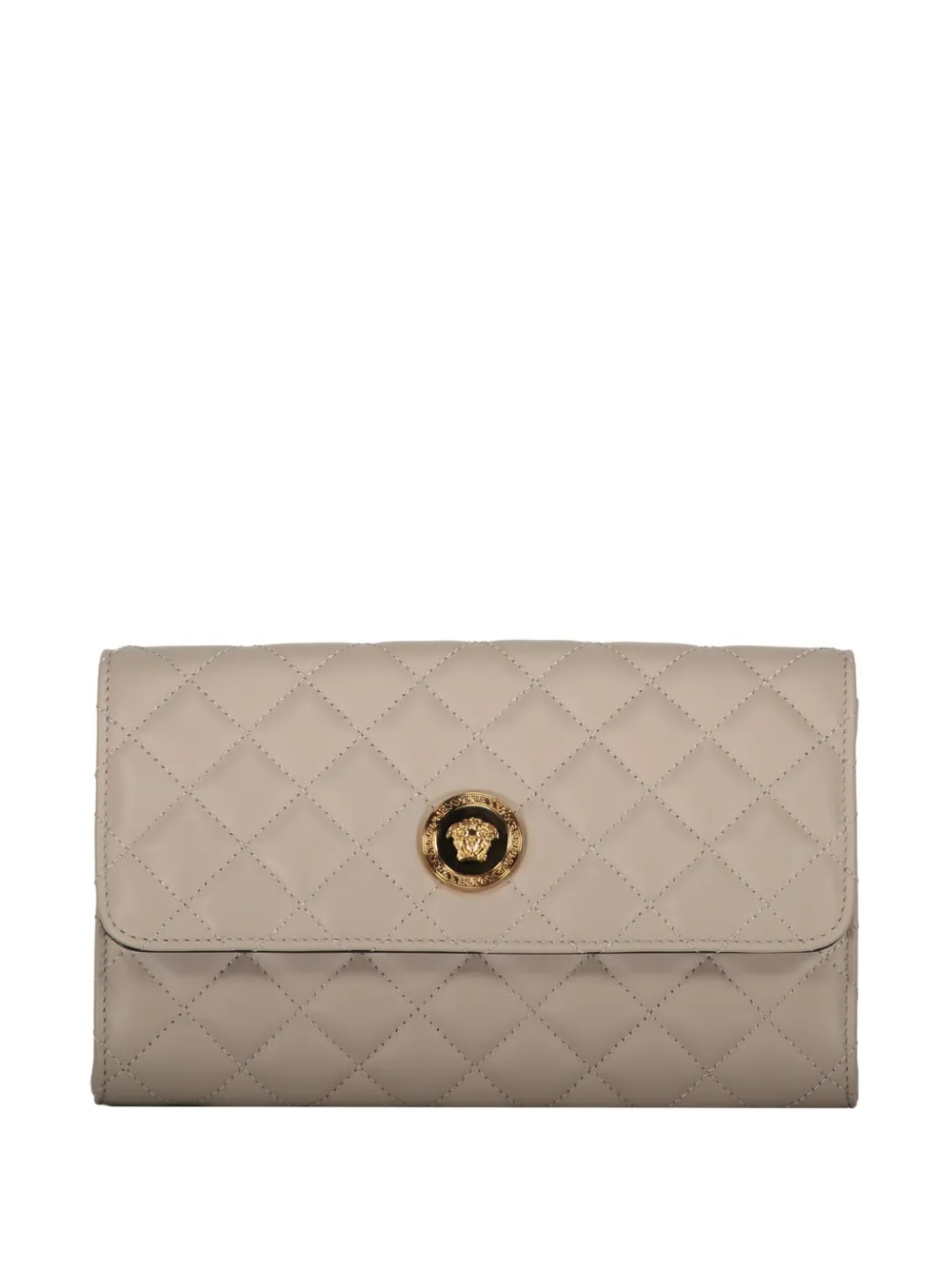 Versace Gewatteerde clutch Beige