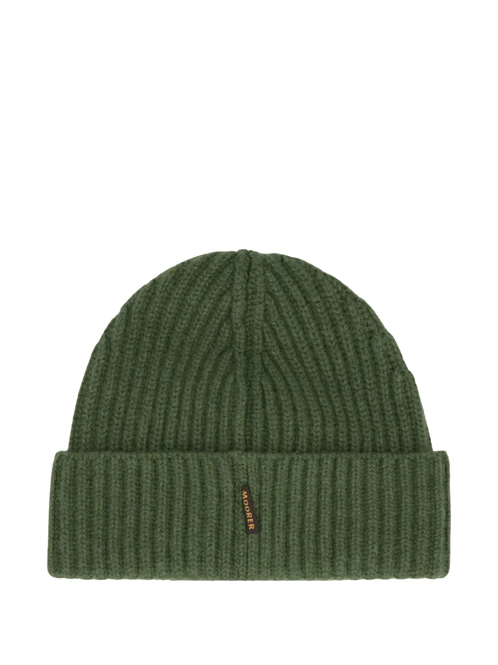 Moorer Davis Knitted Beanie In Green