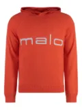 Malo logo-intarsia hoodie - Orange