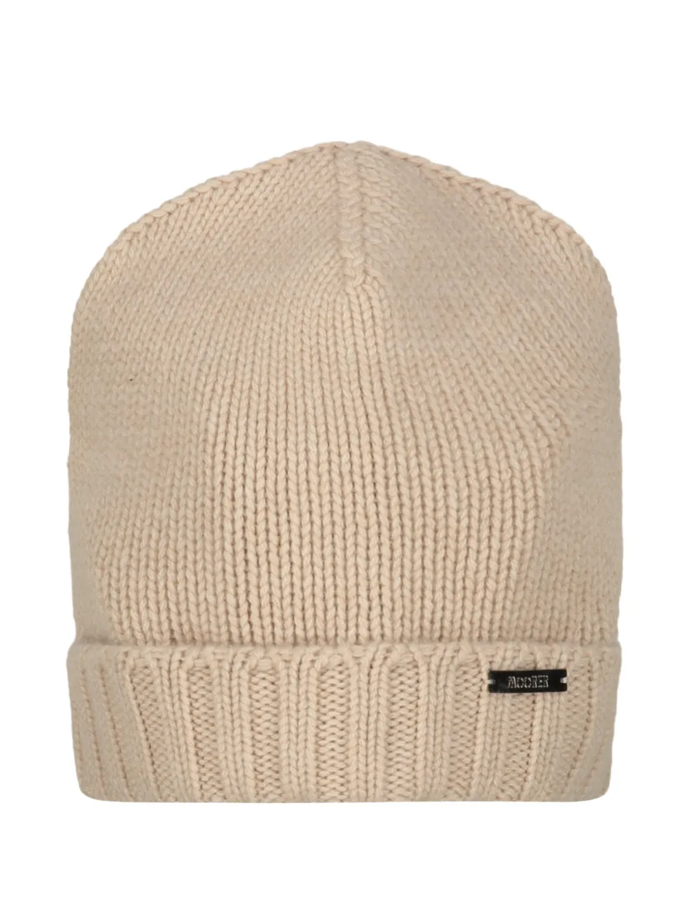 Moorer Vetta ribbed-knit beanie hat Beige