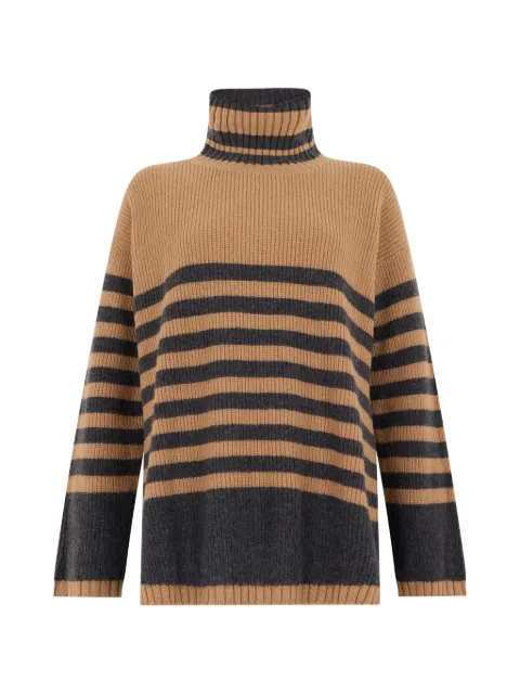 Moorer Vera-Slx striped roll-neck sweater