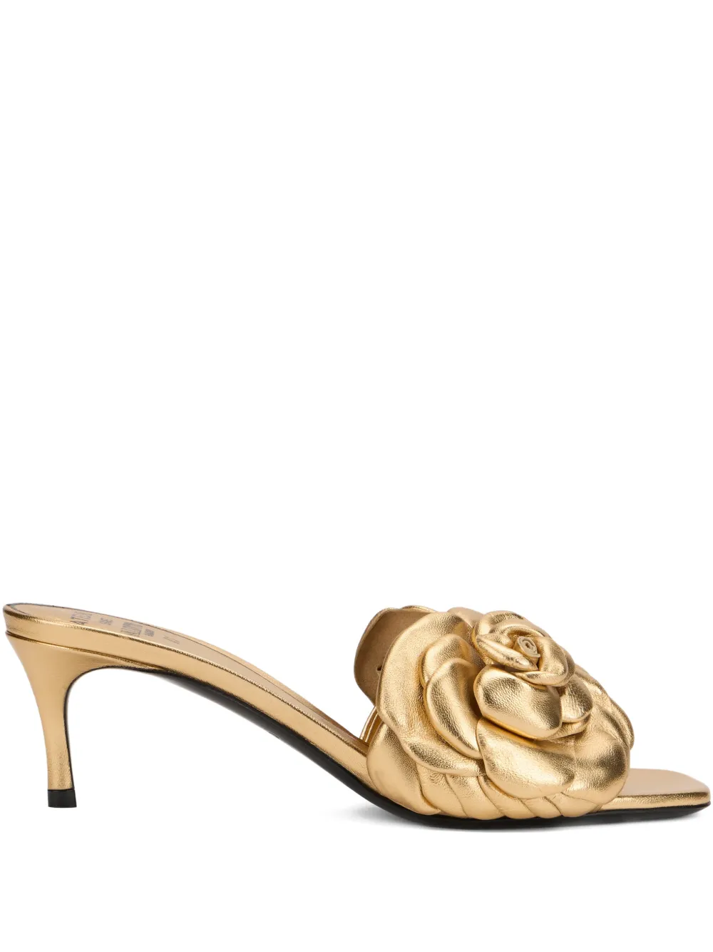 Valentino Garavani flower heeled sandals Goud