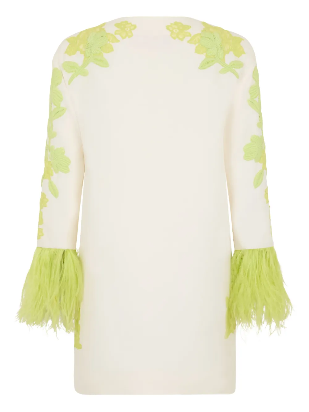 Valentino Garavani floral-embroidered midi dress - Beige