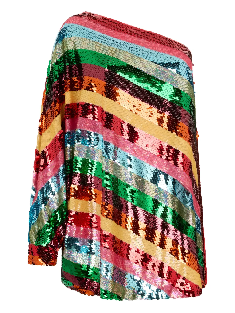 Valentino Garavani sequin striped mini dress - Rosso