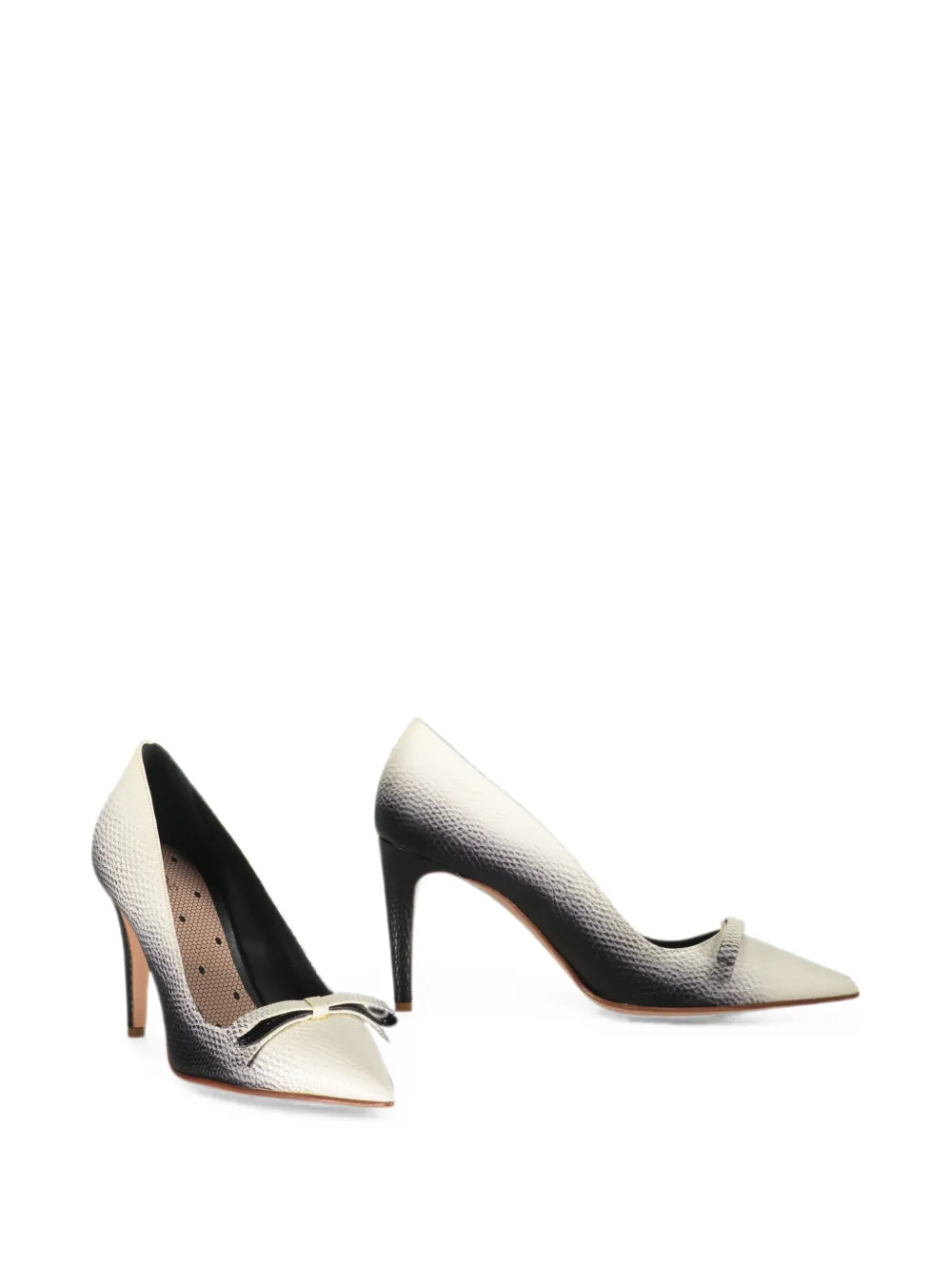RED(V) bow-detail ombré pumps Wit