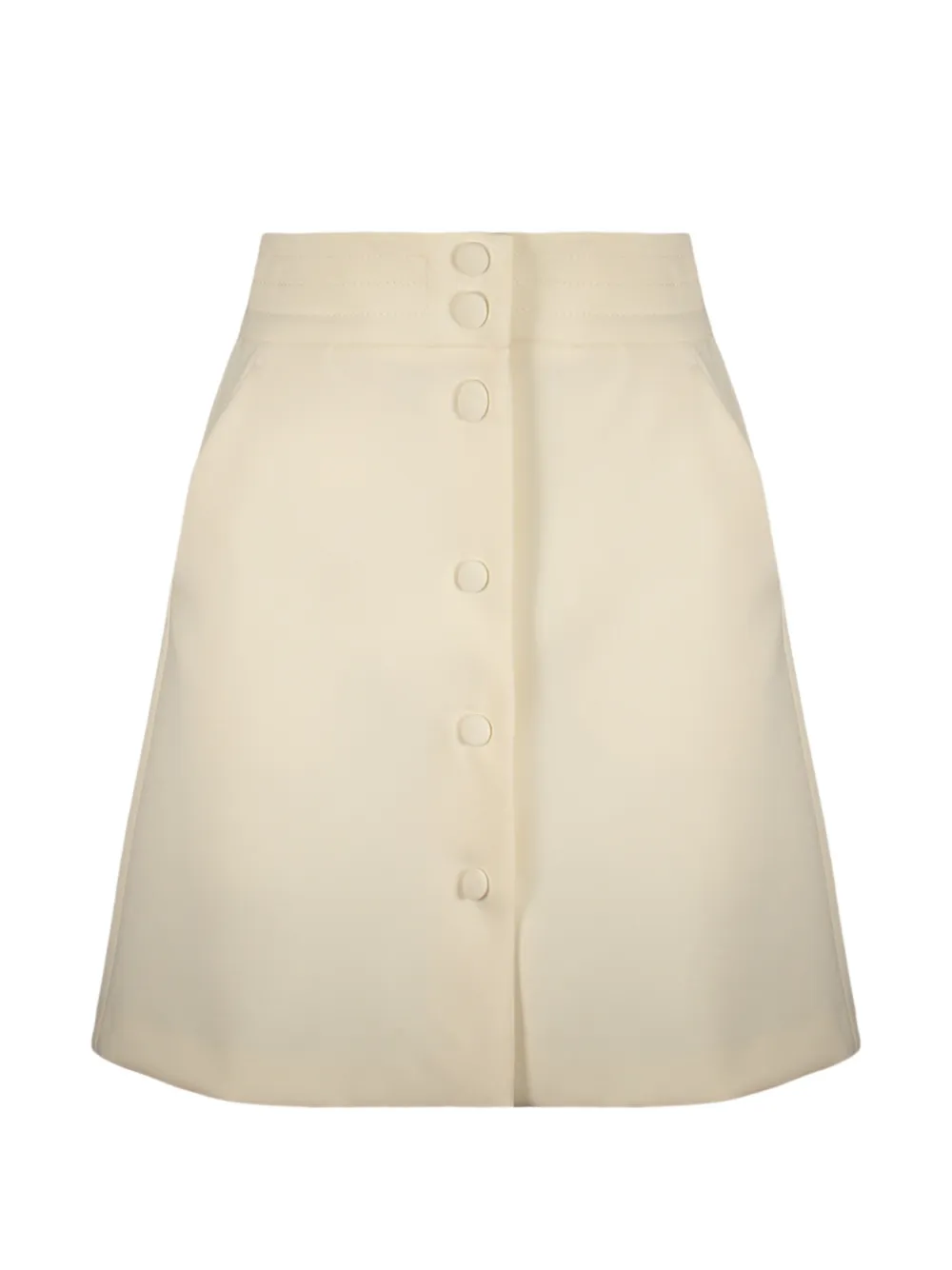 RED Valentino button-front A-line mini skirt - Neutrals
