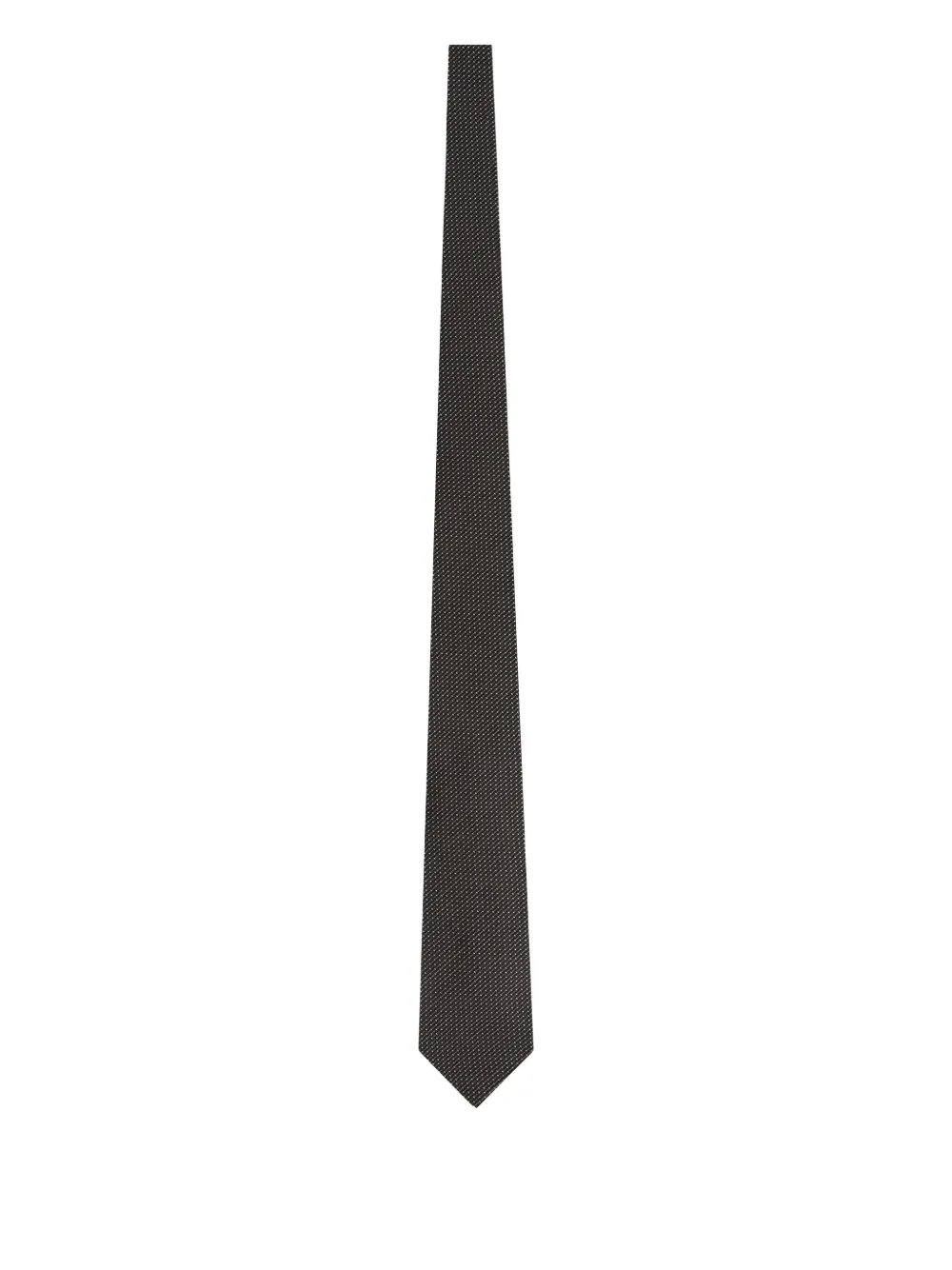 Zegna Textured Silk Tie In Black