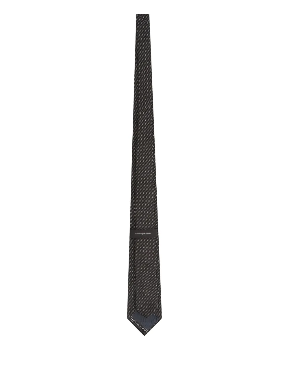 Zegna Textured Silk Tie In Black