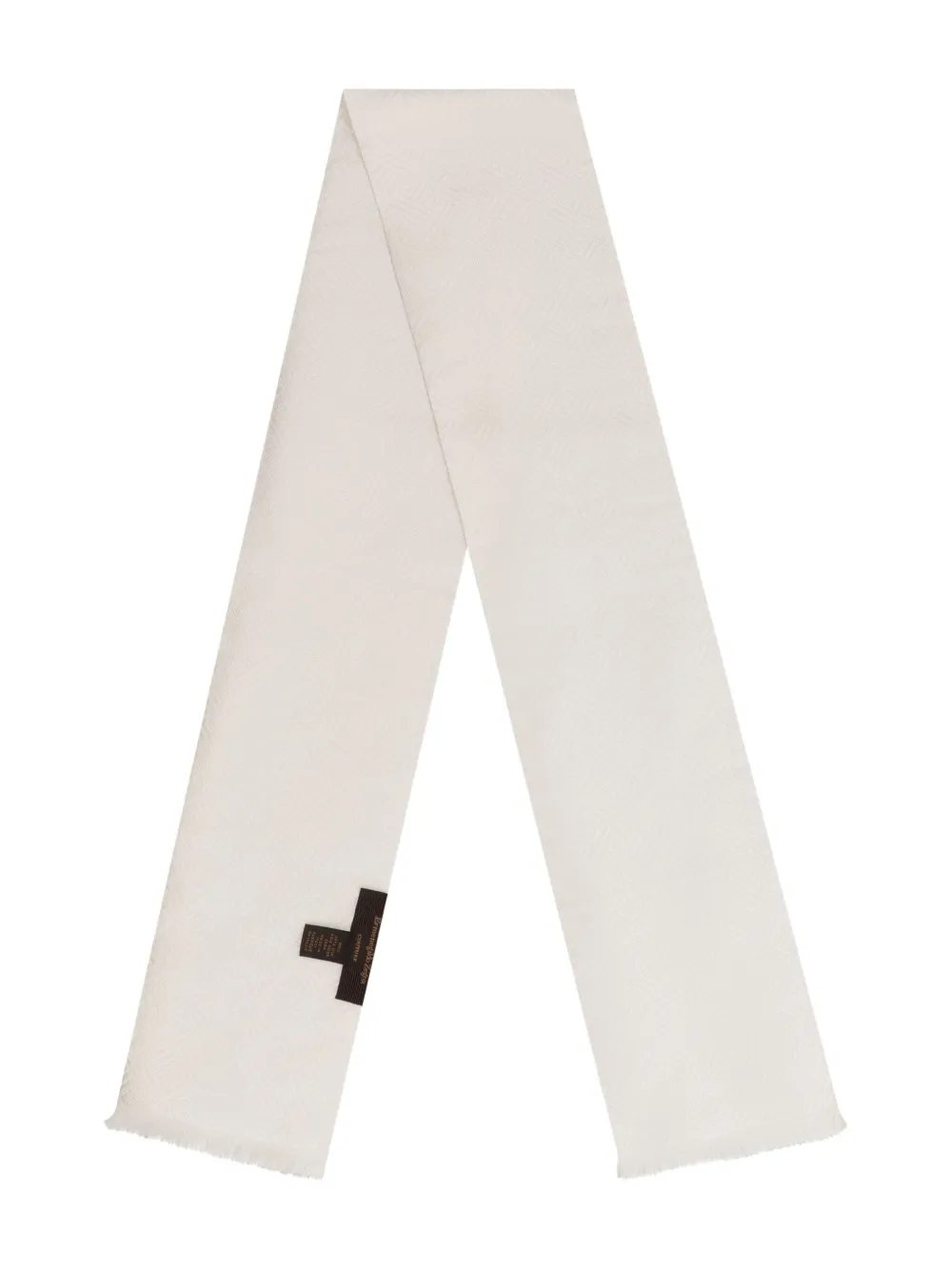 Zegna geometric-pattern scarf - Wit