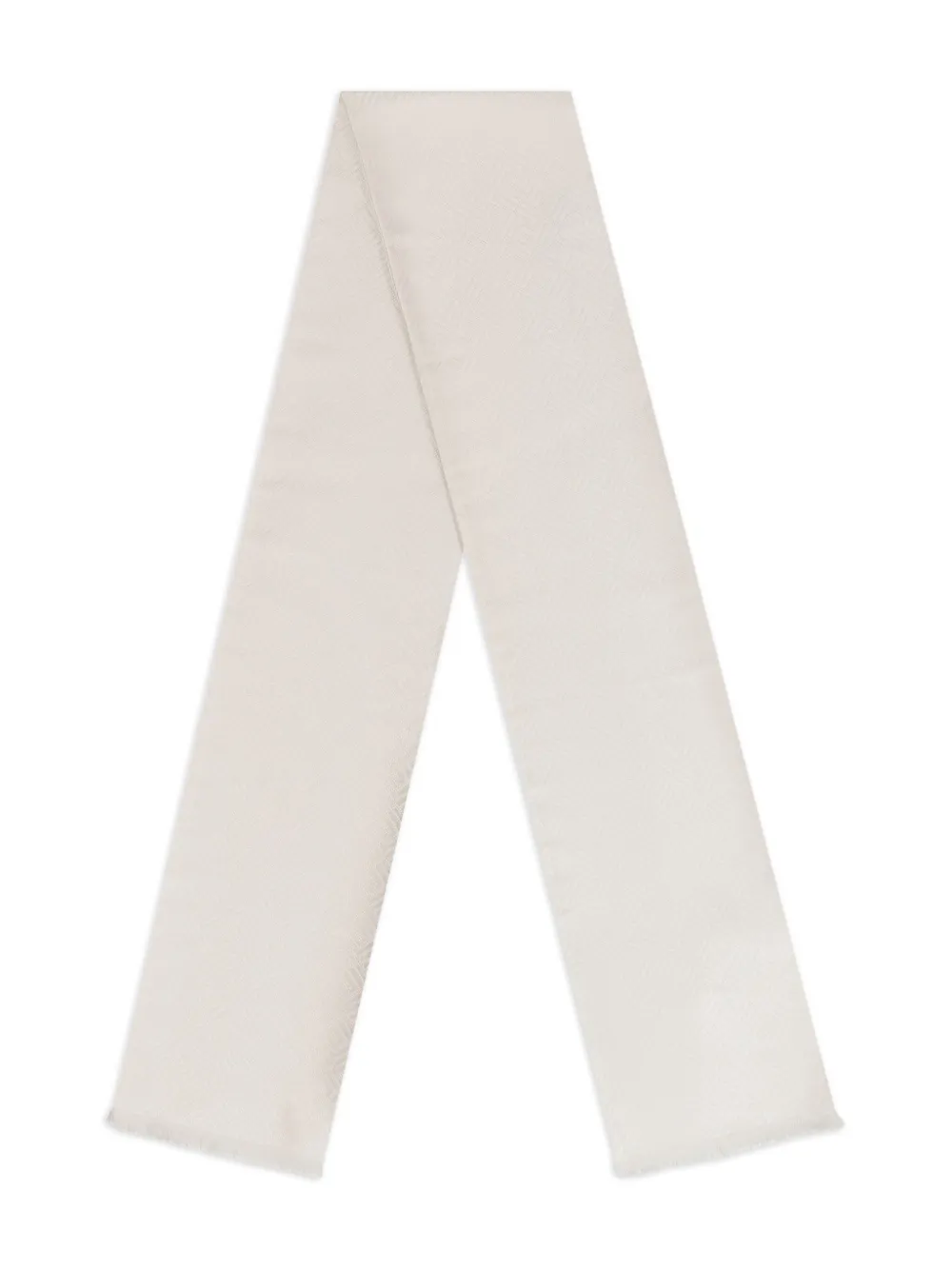 Zegna geometric-pattern scarf | White | Image 1