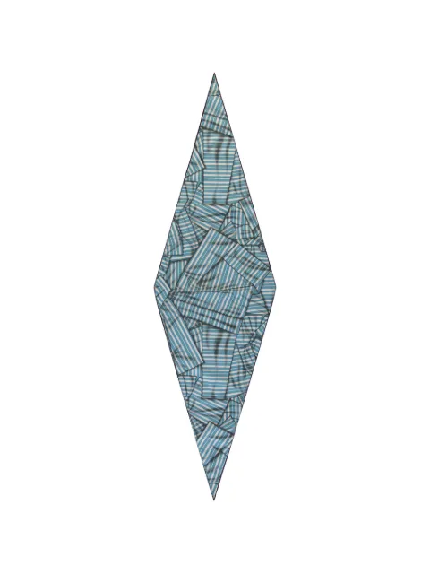 Zegna striped diamond-shaped scarf