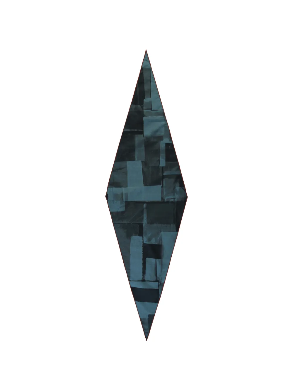 Zegna geometric-print diamond-shaped scarf - Blu