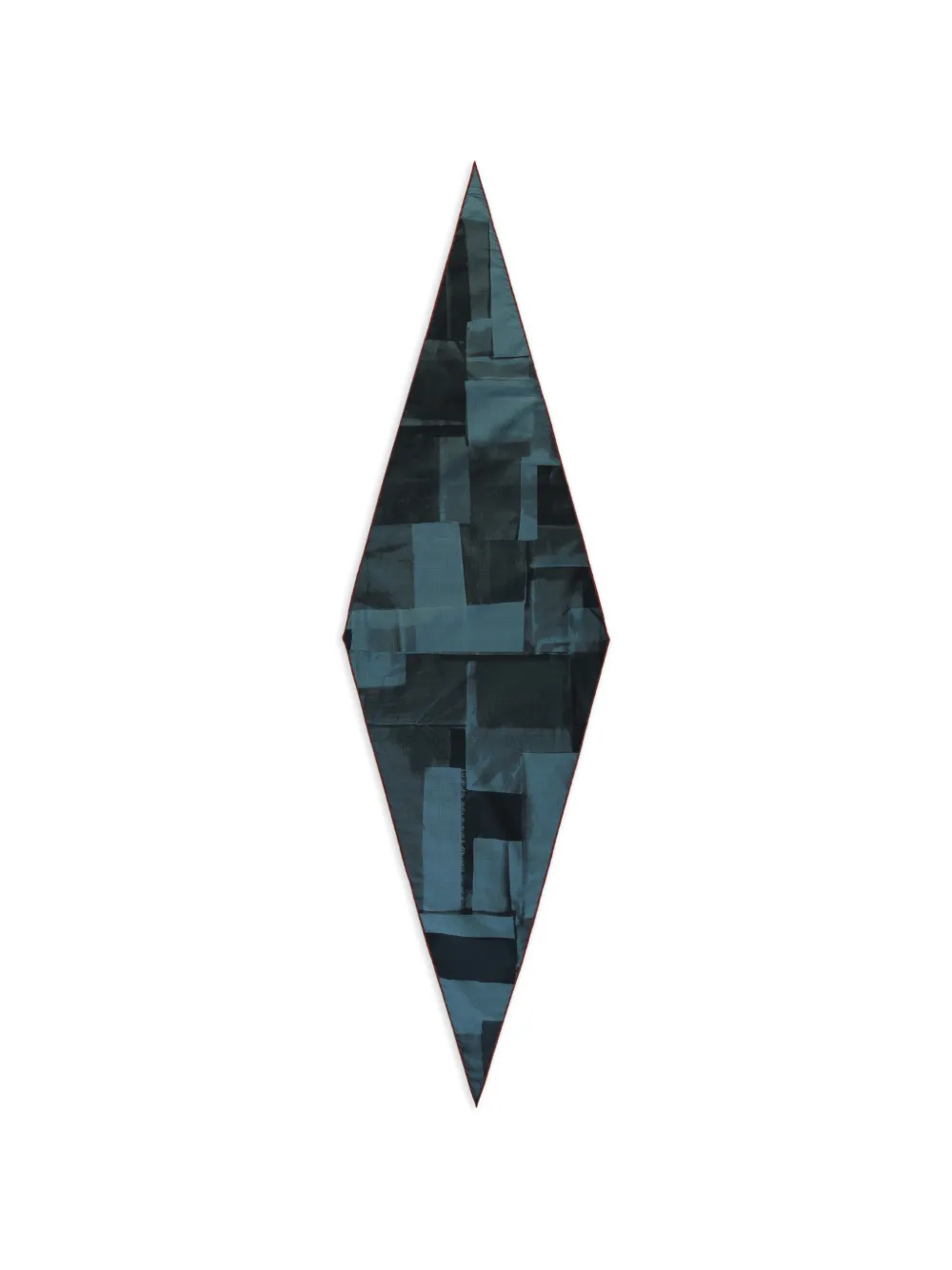 Zegna geometric-print diamond-shaped scarf - Blu