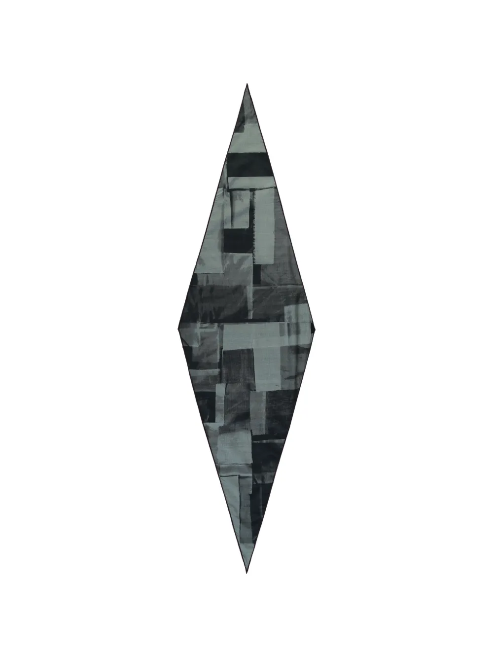 Zegna abstract-print diamond-shaped scarf - Grigio